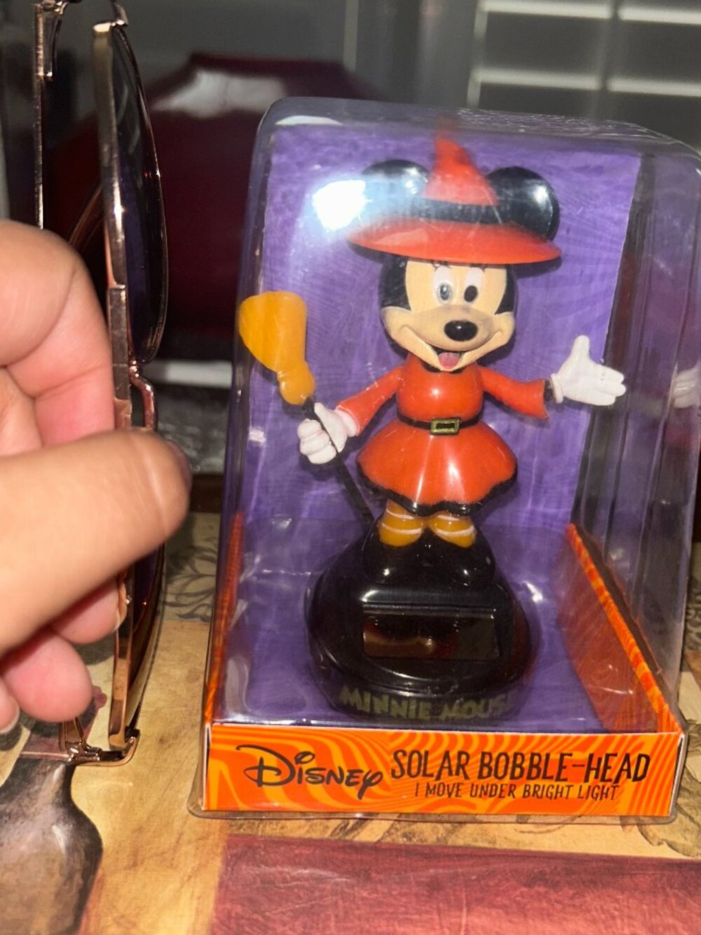 🎃 NWT Disney Minnie Mouse Halloween Solar Bobble-Head